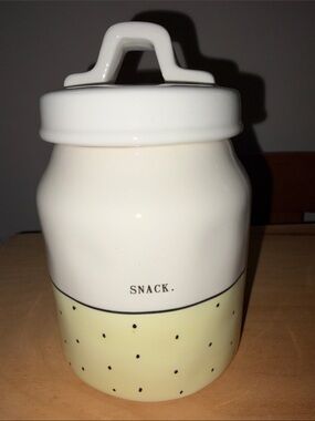 Rae Dunn Snack Ceramic Canister